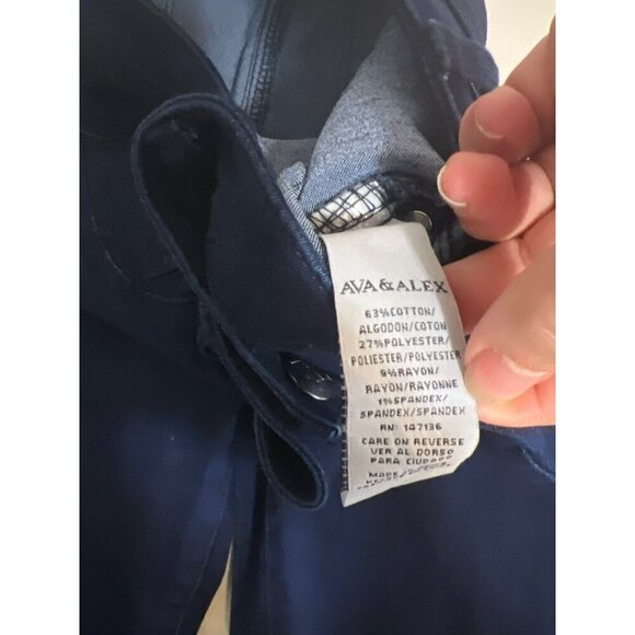 Ava & Alex Sz 14P Cropped Capri Jeans Dark Wash - Picture 6 of 8